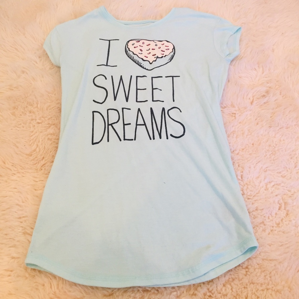 GAP Girls 8 Light blue Sweet Dreams Night Gown